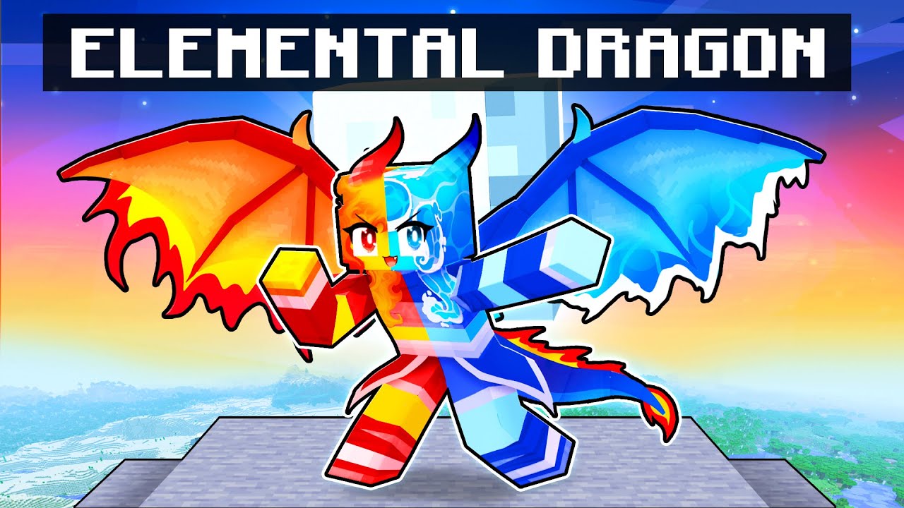 Playing as the ELEMENTAL DRAGON in Minecraft!