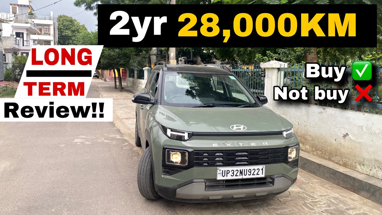2 year old Hyundai Exter sx optional 28,000 km running long term review | Carchariot ind
