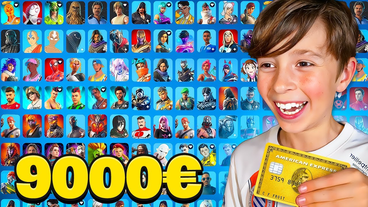 Mon PETIT FR&Egrave;RE me pr&eacute;sente son CASIER Fortnite ! (8 ans)