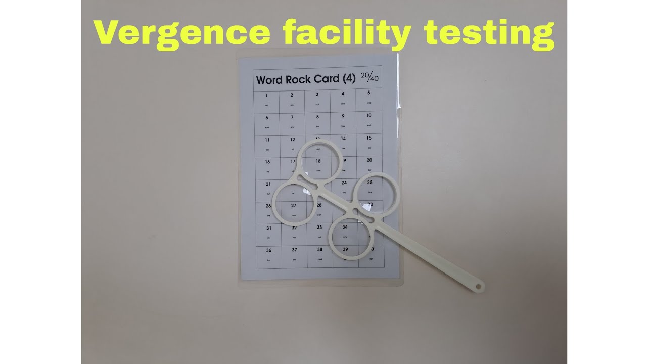 Vergence facility test explained
