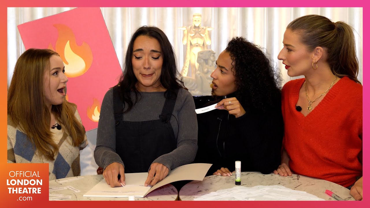 Cady and The Plastics share the Galentine's love with a fetch Burn Book | Mean Girls West End