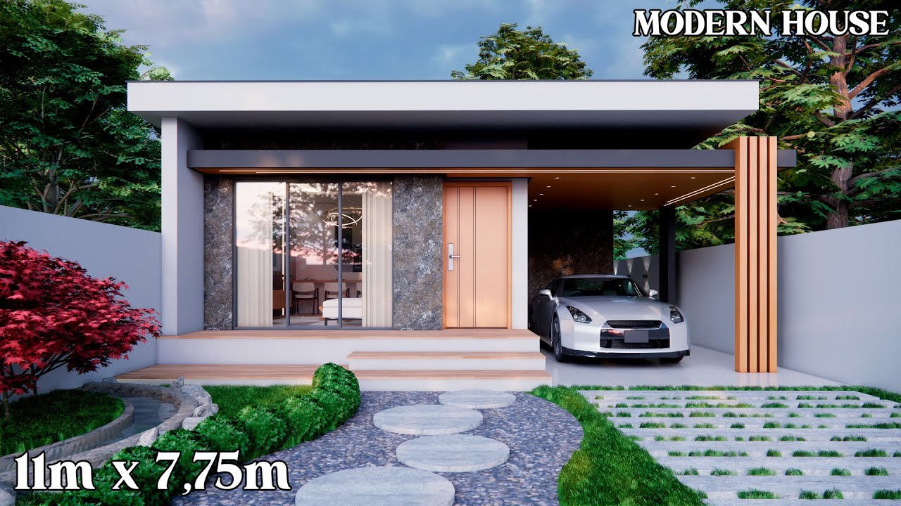 Modern House Design | 11 x 7,75 Meters | House Idea
