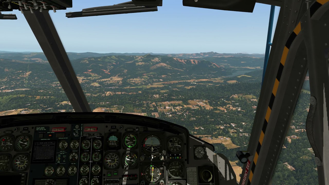 X-Trident Bell-412 -- Pearson Field, OR (KVUO) → Tacoma Narrows, WA (KTIW) -- X-Plane 11.53