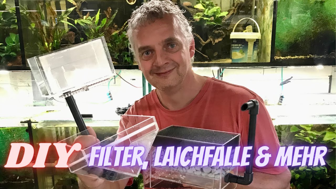 Christian zeigt uns seine DIY Filter, Laichfallen und Einhängekästen