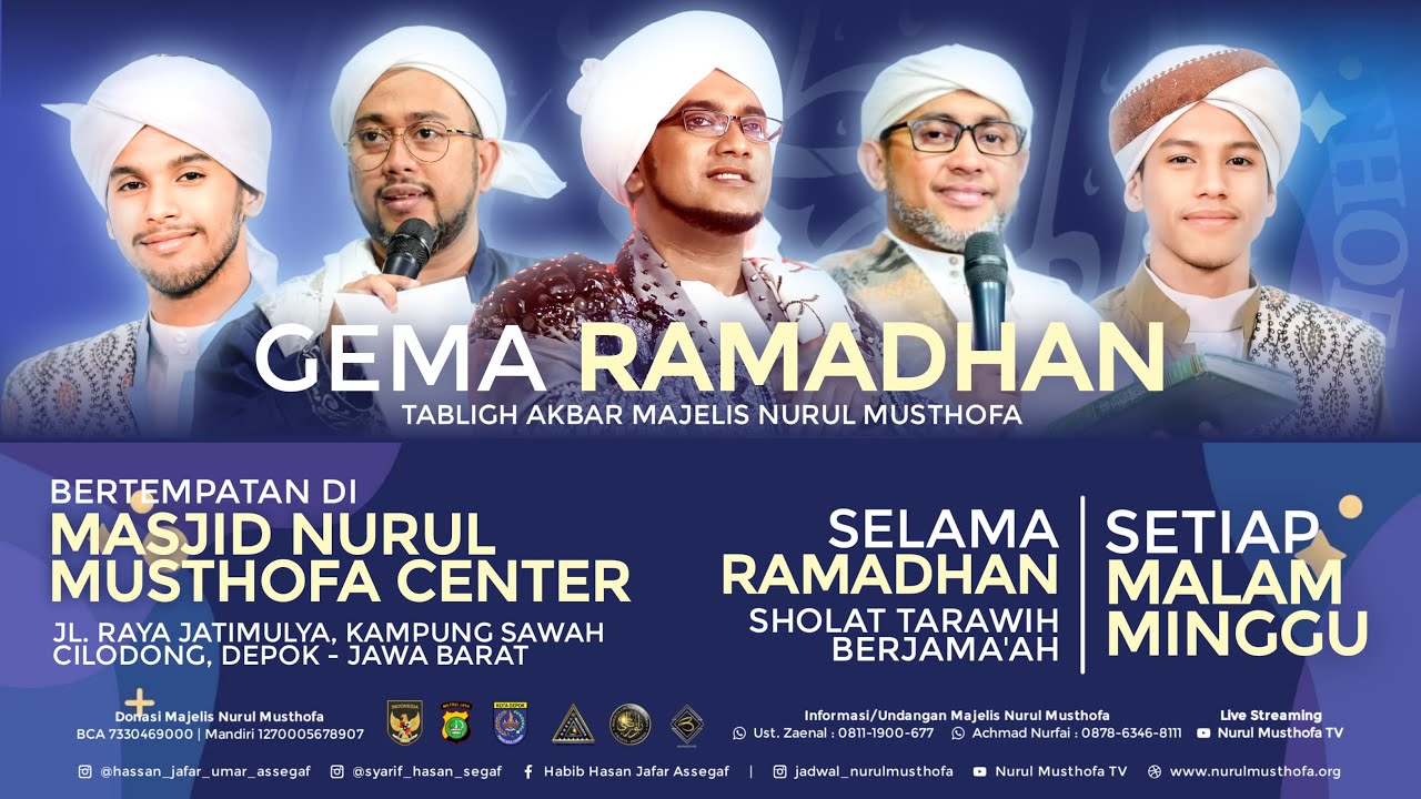 🔴 LIVE | Gema Ramadhan 1445 H  | Masjid Nurul Musthofa Center Cilodong Depok | Sabtu , 06 April 2024