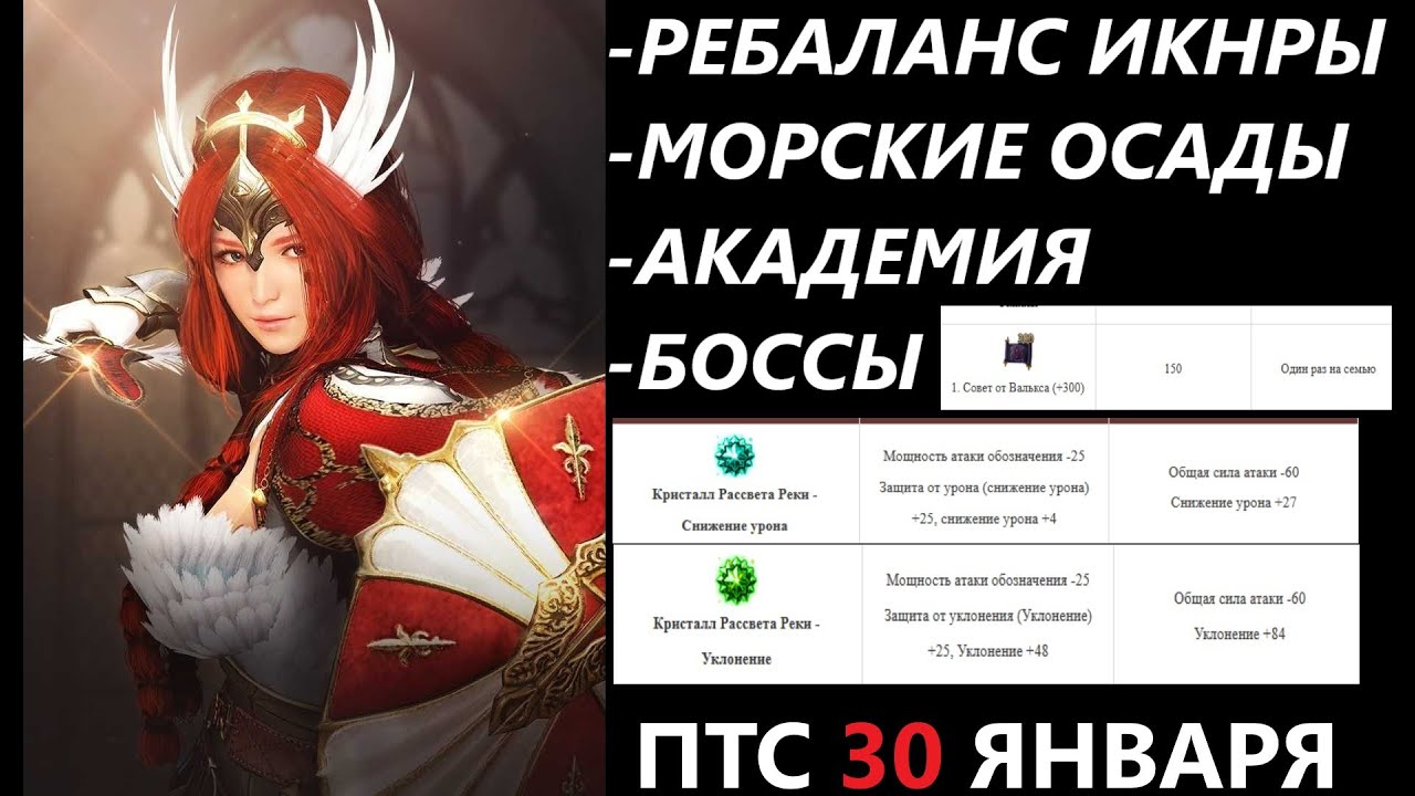БДО ПТС Обнов 30 Января Ребаланс Инкры ПВП/Морские Осады/Академия/Боссы