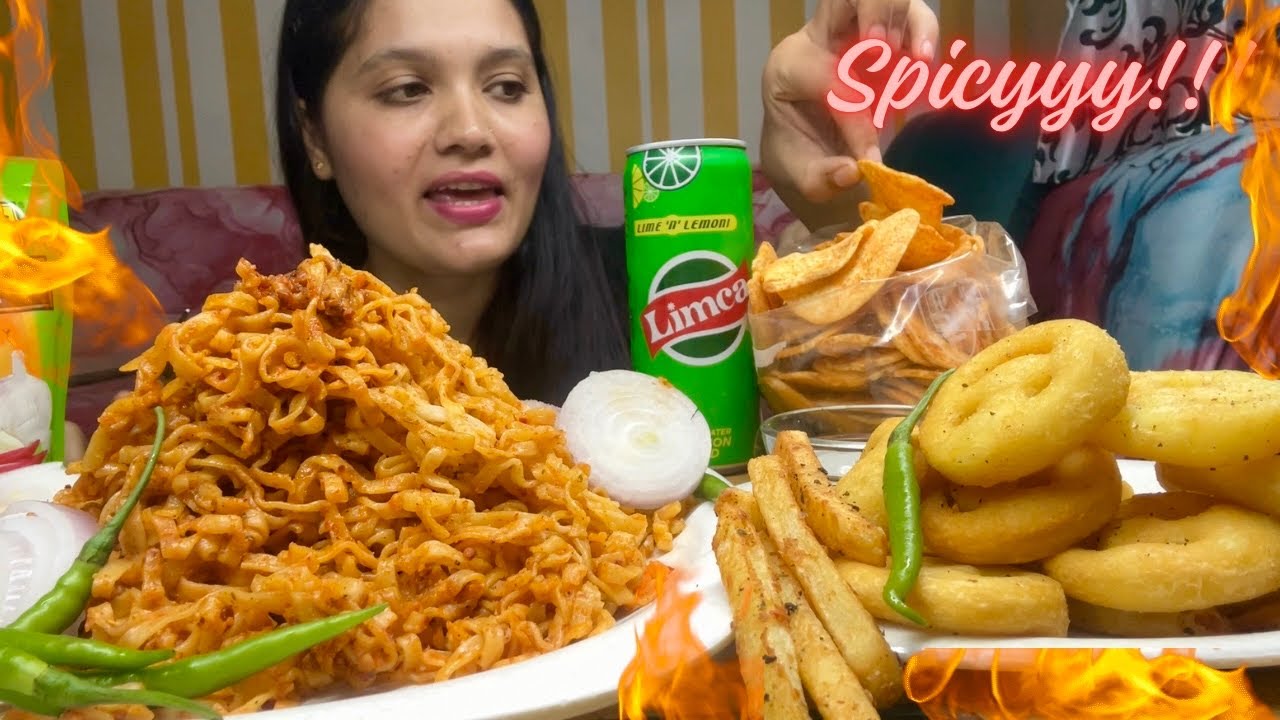 Eating Spicy Noodles Challenge | ASMR SPICY NOODLES EATING CHALLENGE #eatingshow #asmreating