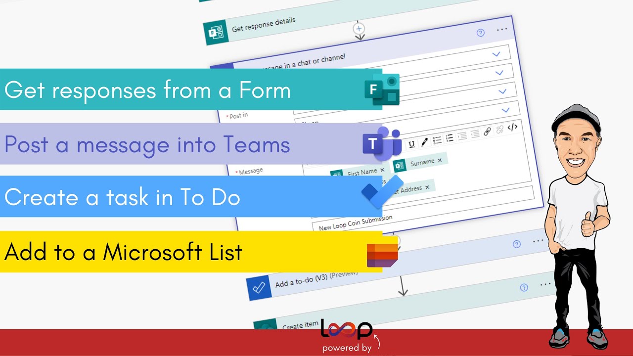 How to use Power Automate to integrate Forms, Microsoft Teams, Microsoft  ToDo and Microsoft  Lists