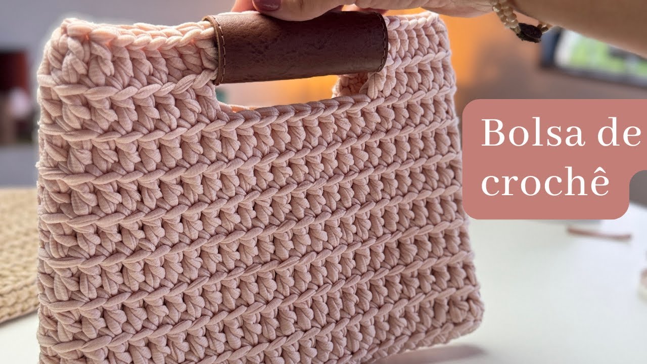 BOLSA DE CROCHÊ FÁCIL EM FIO DE MALHA