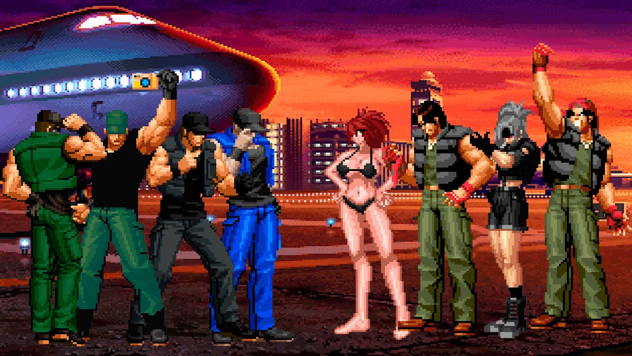 [KOF Mugen] Команда Кларка Стилла против команды Ральфа и Леоны