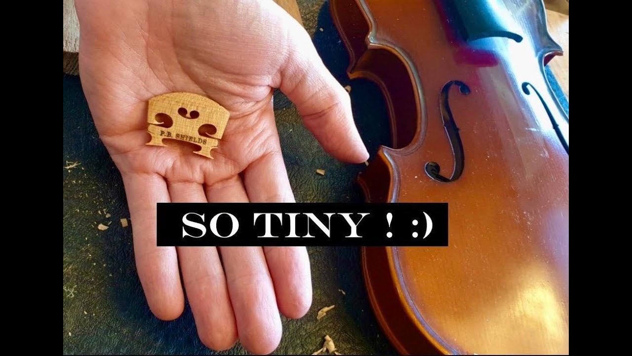 Cutting a bridge on a 1/4 size violin