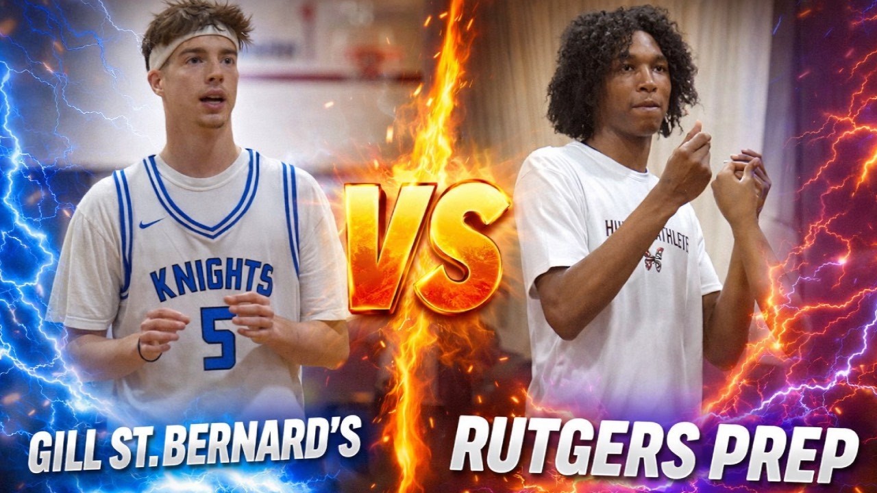 HIGH QUALITY HOOP ! GILL ST. BERNARD AND RUTGERS PREP SQUARE OFF - DORSETT MULCAHY - WILL BRUNSON
