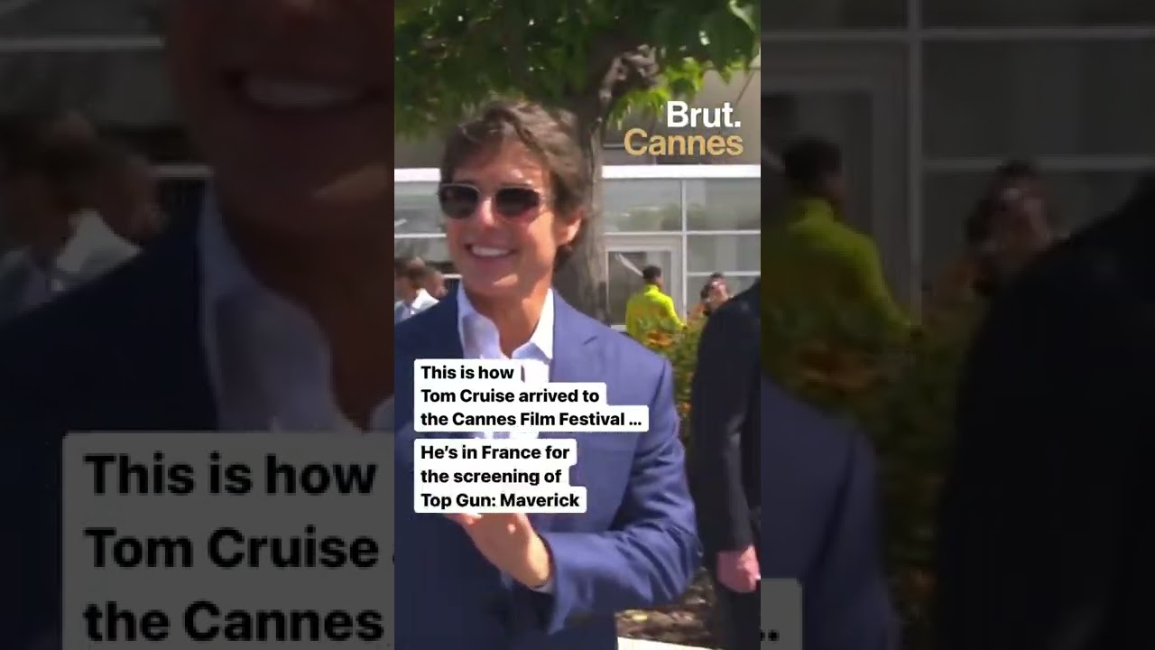 Tom Cruise arrived by helicopter to the Cannes Film Festival &hellip; #cannes