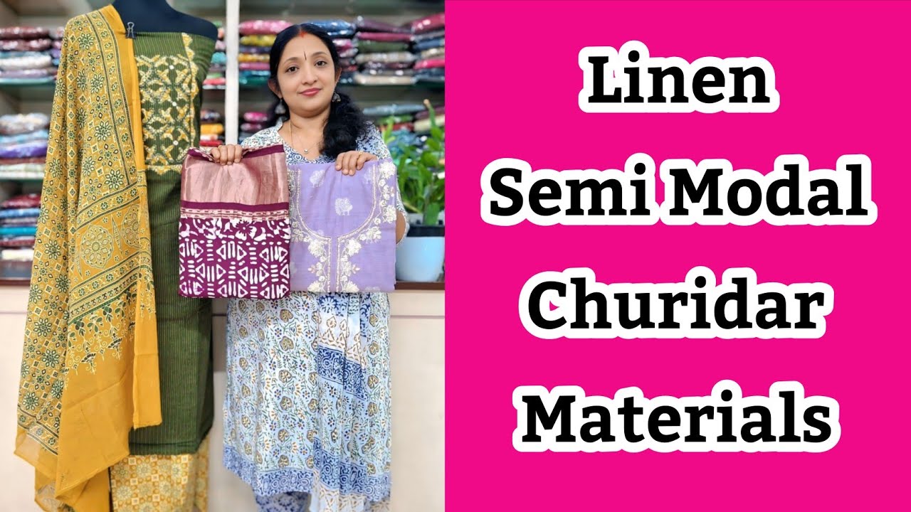 Semi Modal silk | Linen | Salwar suits | @noblelady 