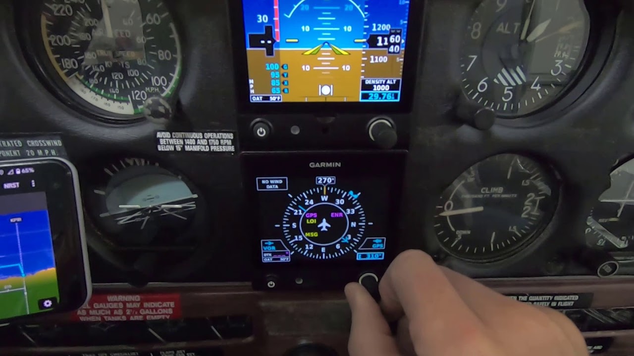 Garmin G5 Attitude Display Indicator (ADI) with Gad 13 and OAT probe Tour