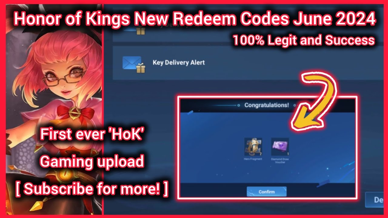 Honor of Kings Redeem Codes June 26, 2024 100% Legit and Success + HoK Redeem Codes for New Player