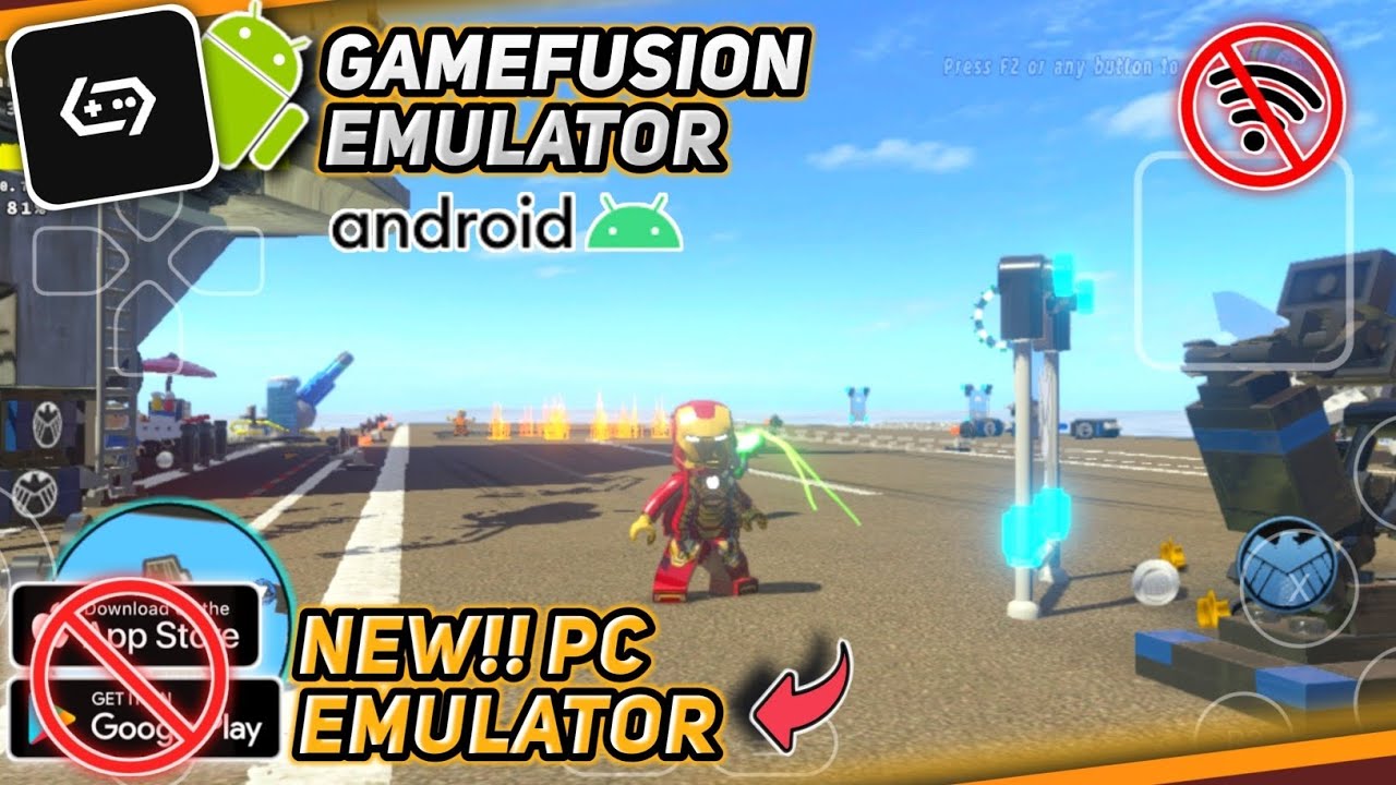 NEW!! GameFusion Emulator Android Offline Test Game Lego Marvel Super Heroes!!