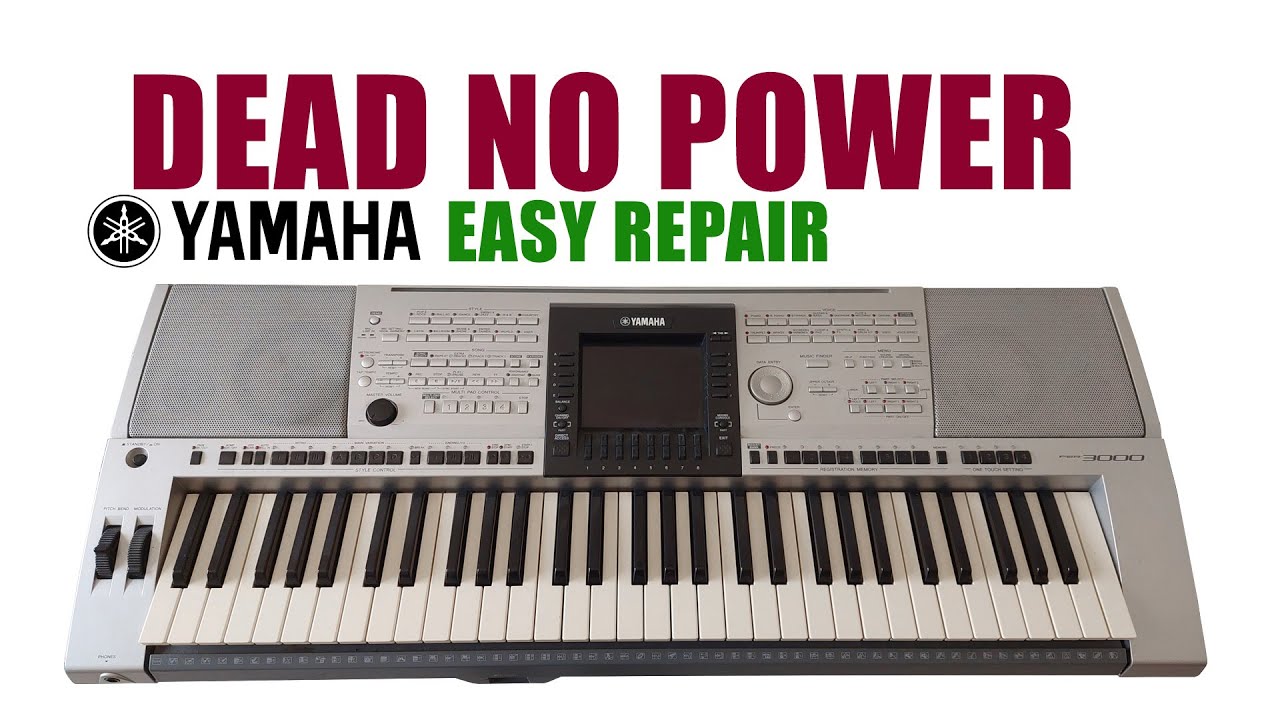 How to repair Yamaha PSR 3000 dead no power - solved
