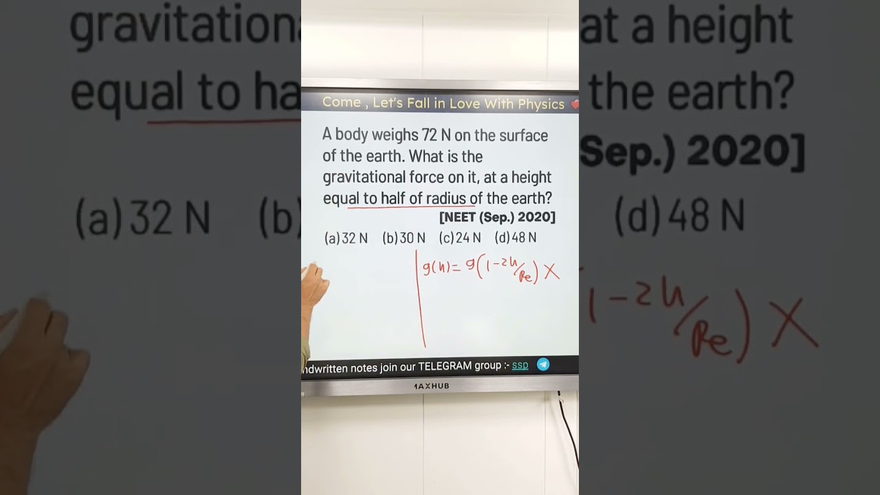 Gravitation Questions Short Trick for JEE/NEET Students #shorts #sachinsirphysics #neetphysics