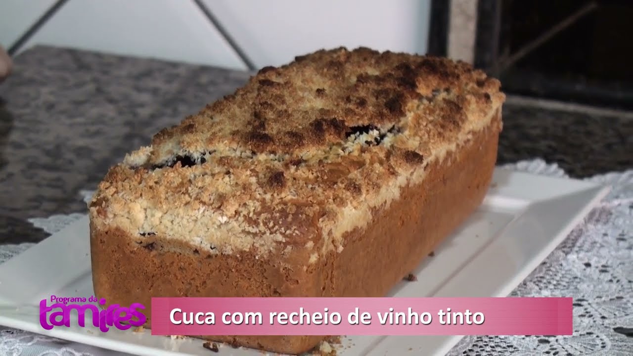 Cuca com Recheio de Vinho Tinto: Uma Delícia para Acompanhar Chá da Tarde #cuca #culinaria #receita