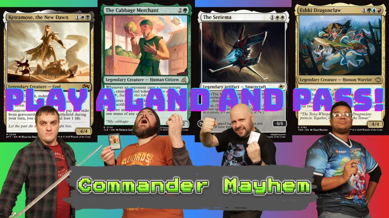 Commander Mayhem game 79 Ketramose V Cabbage Merchant V Seriema V Eshki #mtg #edh #mtggameplay