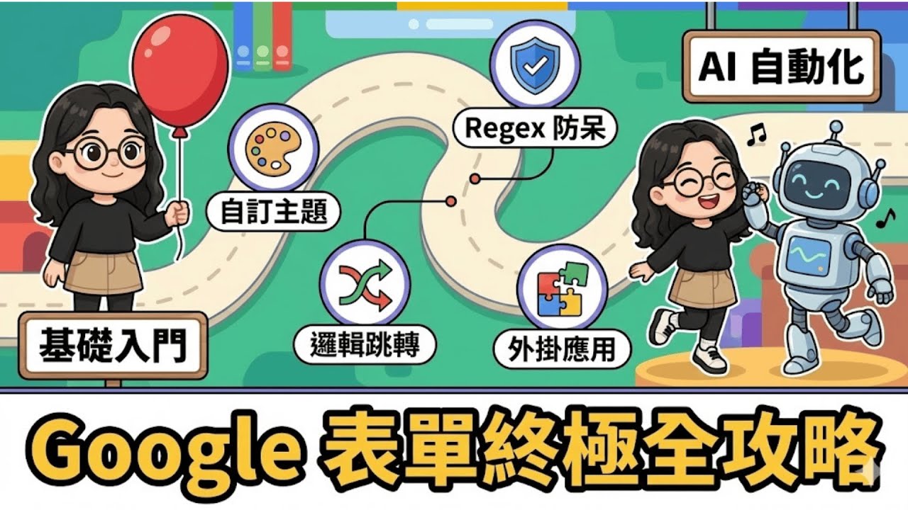 2026 Google 表單終極教學：從基礎到 Regex 防呆、AI 自動化全攻略 (附完整講義)