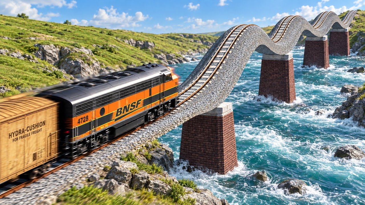 Trains vs Bulge Tracks | Cars vs Trains - BeamNG.Drive Flatbed Crashes