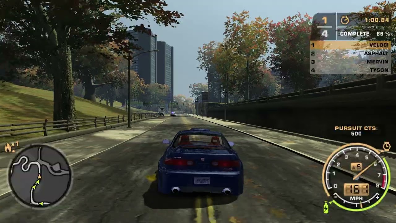 Need For Speed Most Wanted 2005 | Blue Beetle | 1920×1080 Resolution Mod | Acura Integra Type R