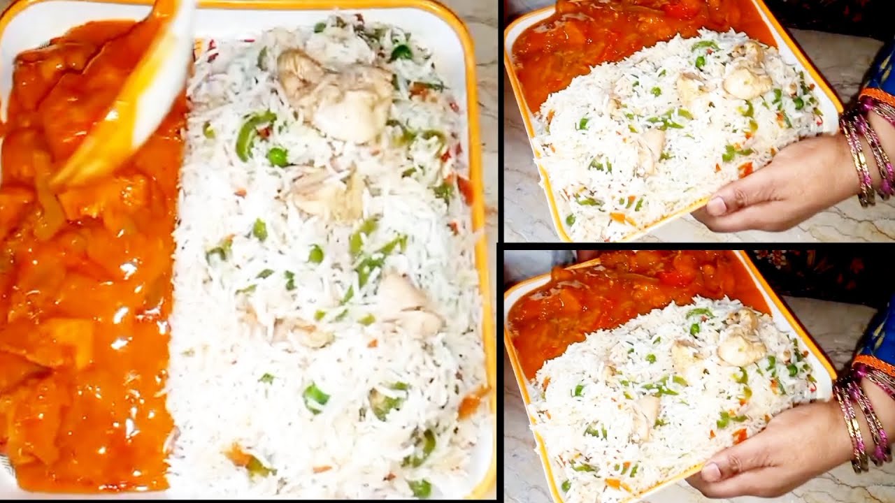 ||Chicken Chinese Rice With Chicken Shashlaik Recipe|| Special Winter Me Aye Aesa Maza||