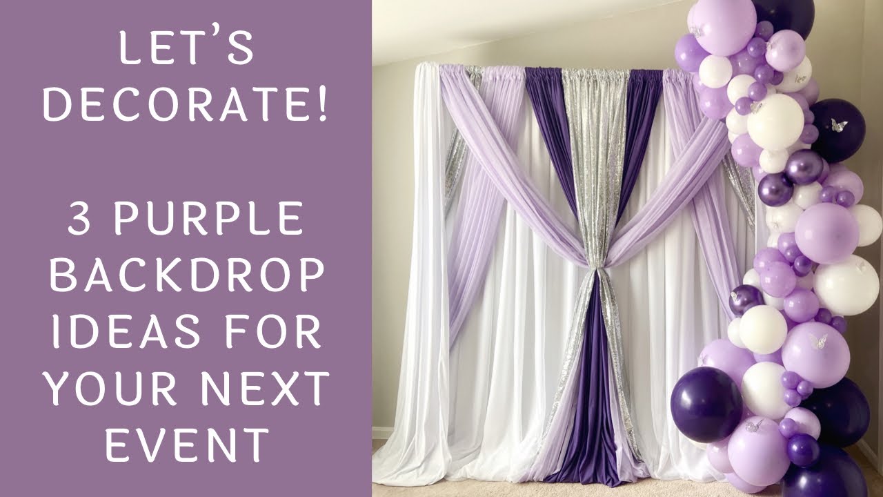 Purple Event Backdrops! Purple Balloon Garlands!
