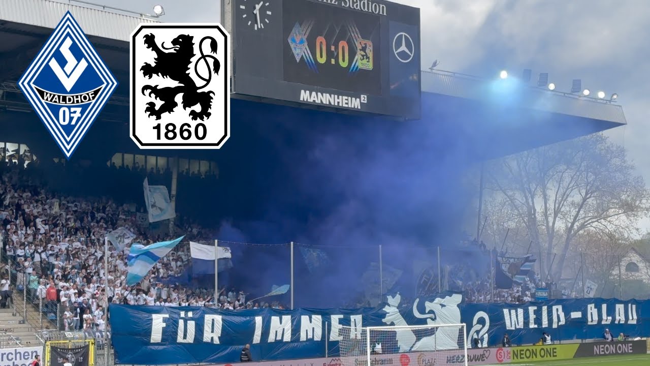 Rauch und klasse Stimmung | Waldhof Mannheim vs 1860 München 13.04.25 Groundhopping