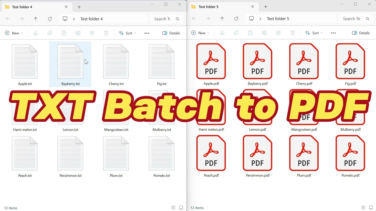 How to batch convert TXT text to PDF files?