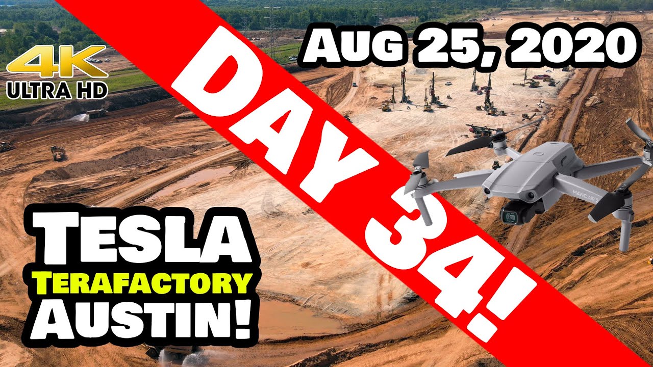 Tesla Gigafactory Austin 4K 8/25/20 - Tesla Terafactory TX - Exploring the West - Bonus Time-Lapse!