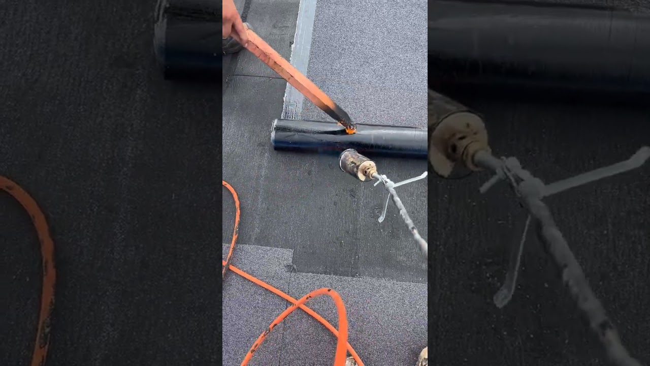 Torchonfelt! #roofing #roofingcontractor #flatroof #roofinginnovation #shorts #shortsfeed #short