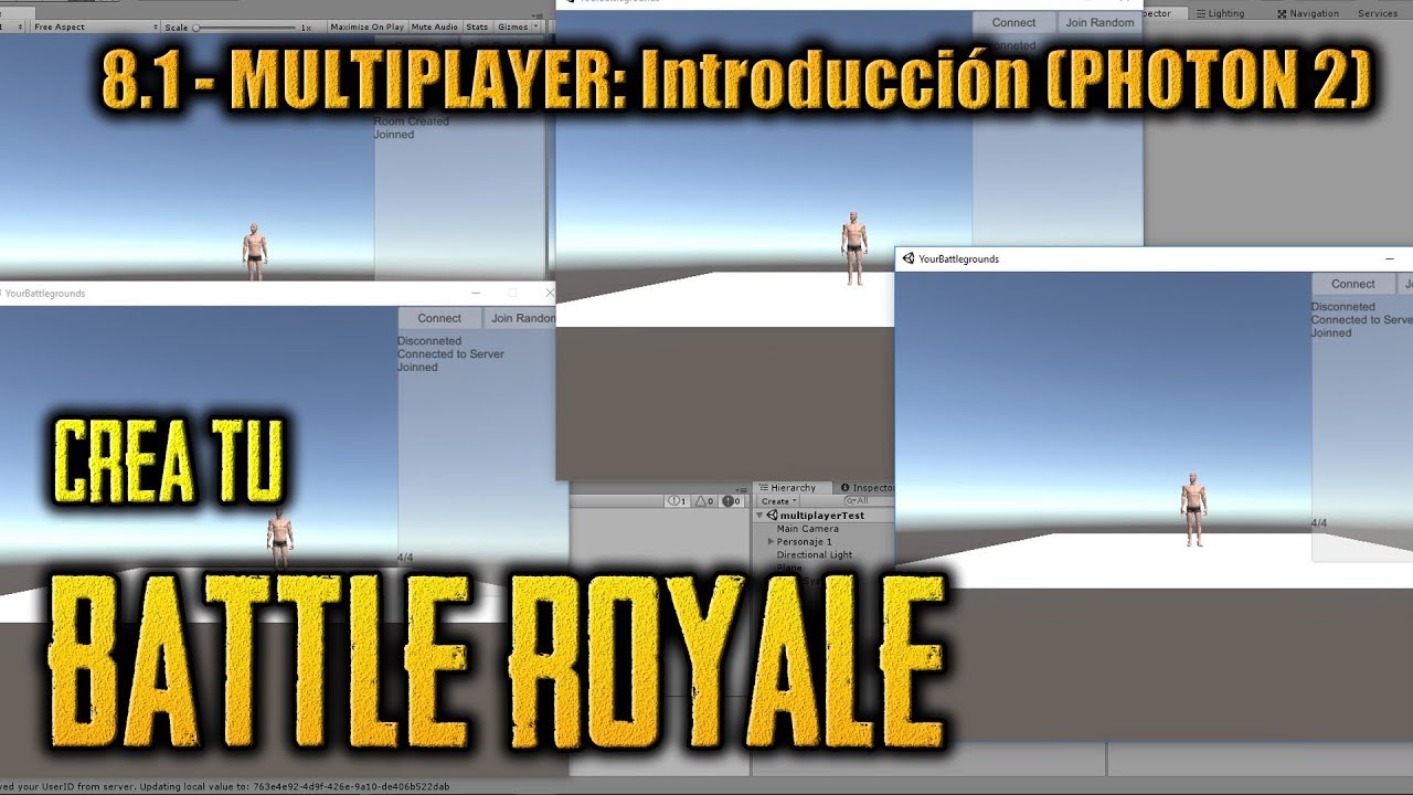 8.1 - Multiplayer: introducción Photon 2  -Crea un BATTLE ROYALE Unity -tutorial español