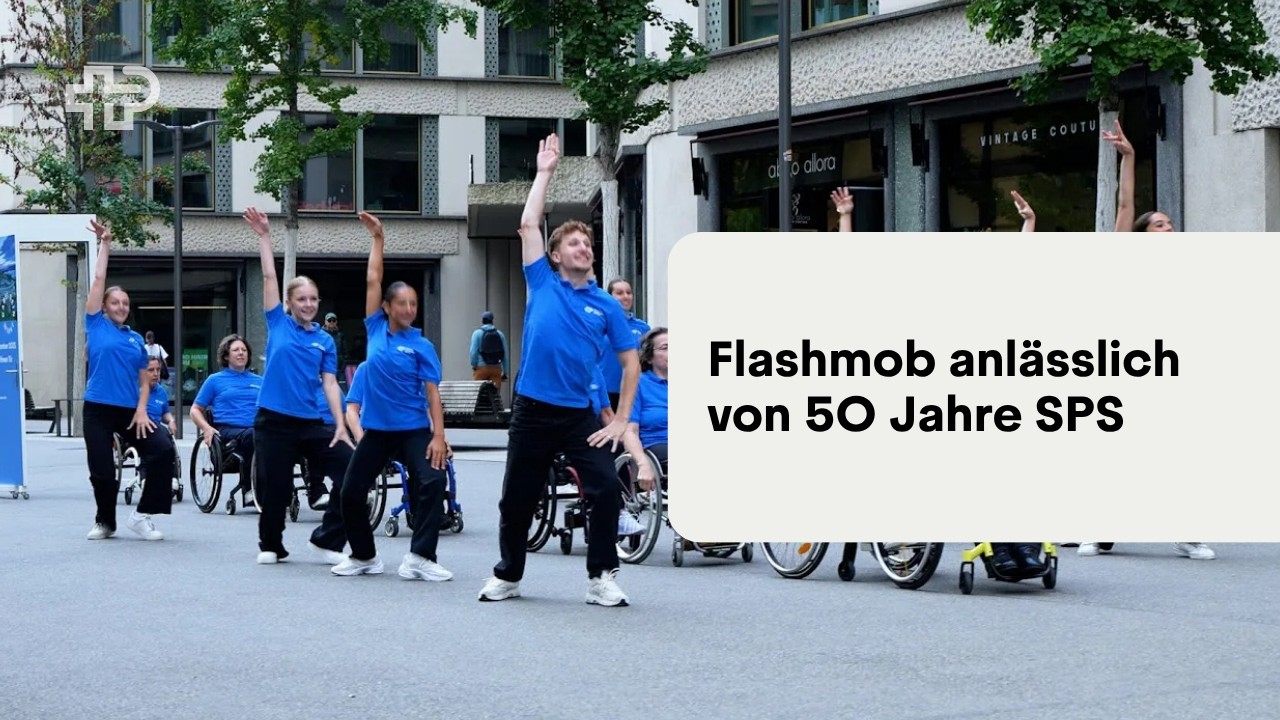 Flashmob anl&auml;sslich von 50 Jahre Schweizer Paraplegiker-Stiftung