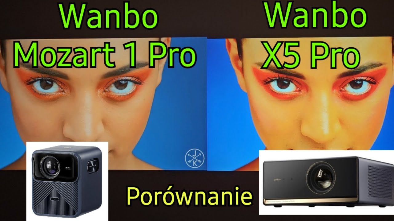 Test por&oacute;wnawczy projektor&oacute;w Led Lcd Wanbo Mozart 1 i Wanbo X5 Pro
