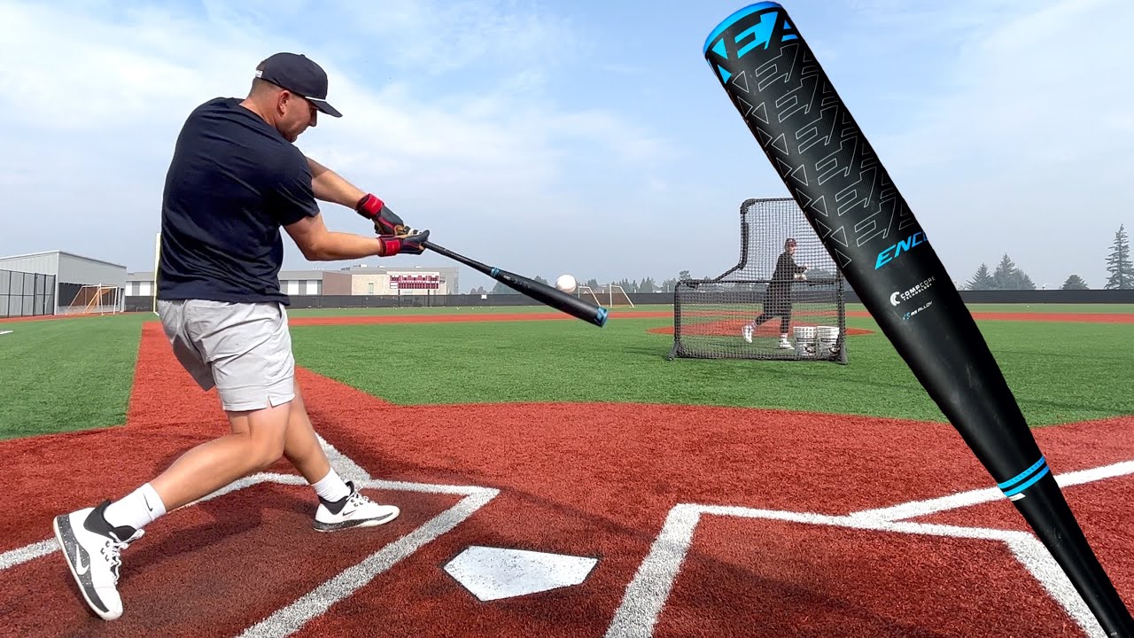 Удары бейсбольной битой EASTON ENCORE HYBRID 2023 года | Обзор бейсбольной биты BBCOR