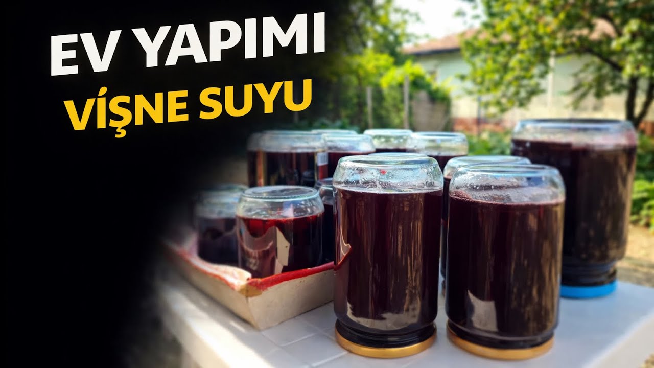 KONSANTRE VİŞNE SUYU💯CONCENTRATED CHERRY JUICE #meyvesuyu #vişnesuyu #videolutarifler