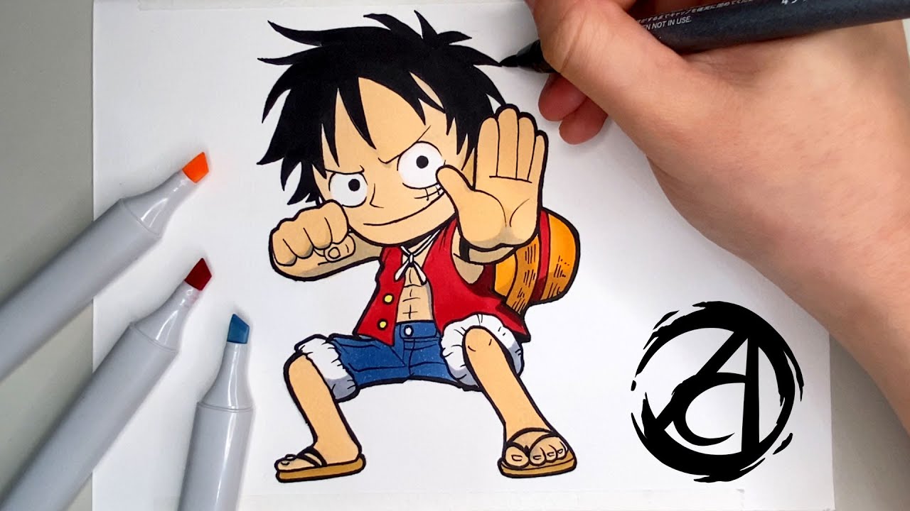 COMO DESENHAR O LUFFY 👊🏻 (One Piece) com a Dai Oliveira