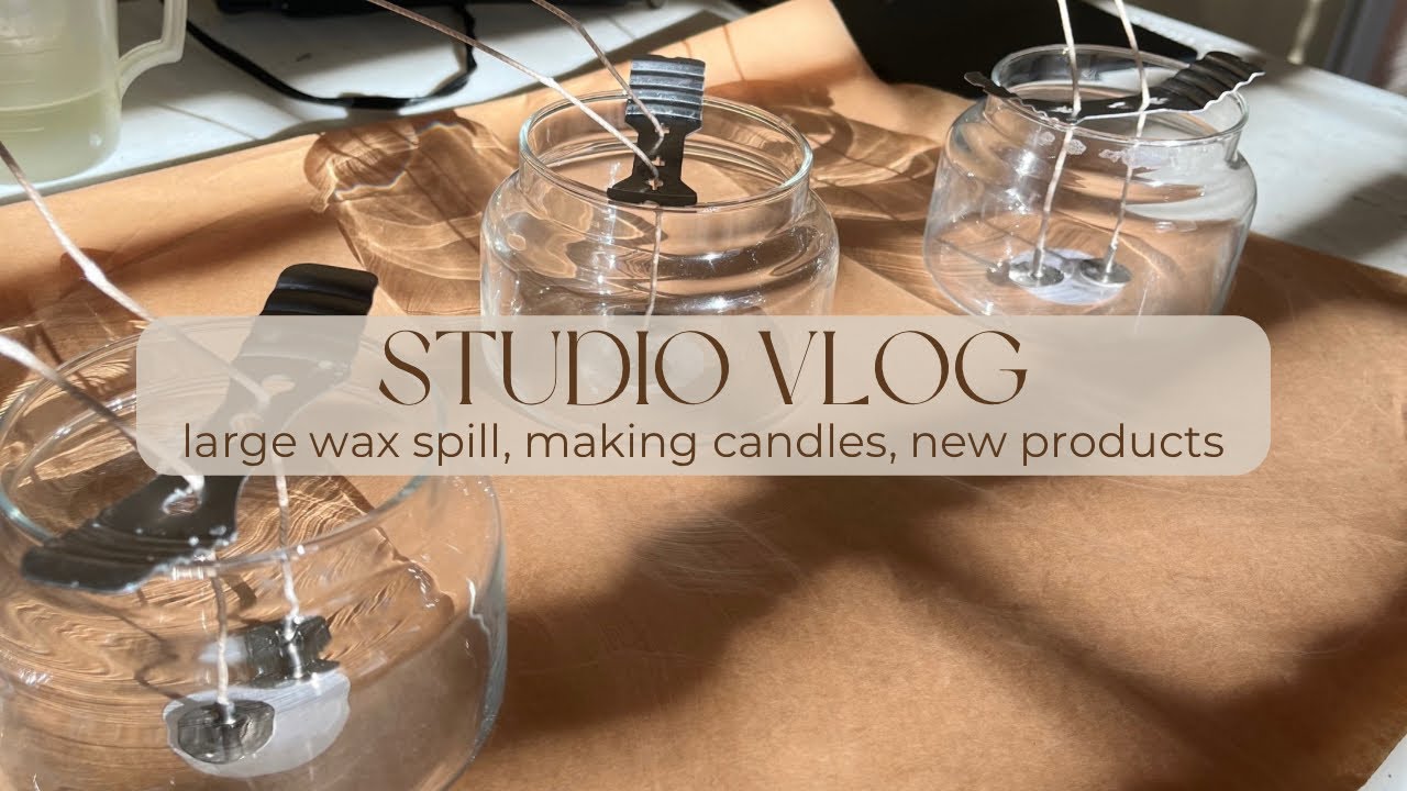 Wax Melter Spill, Batch Making Apothecary Candles, Preparing For Relaunch