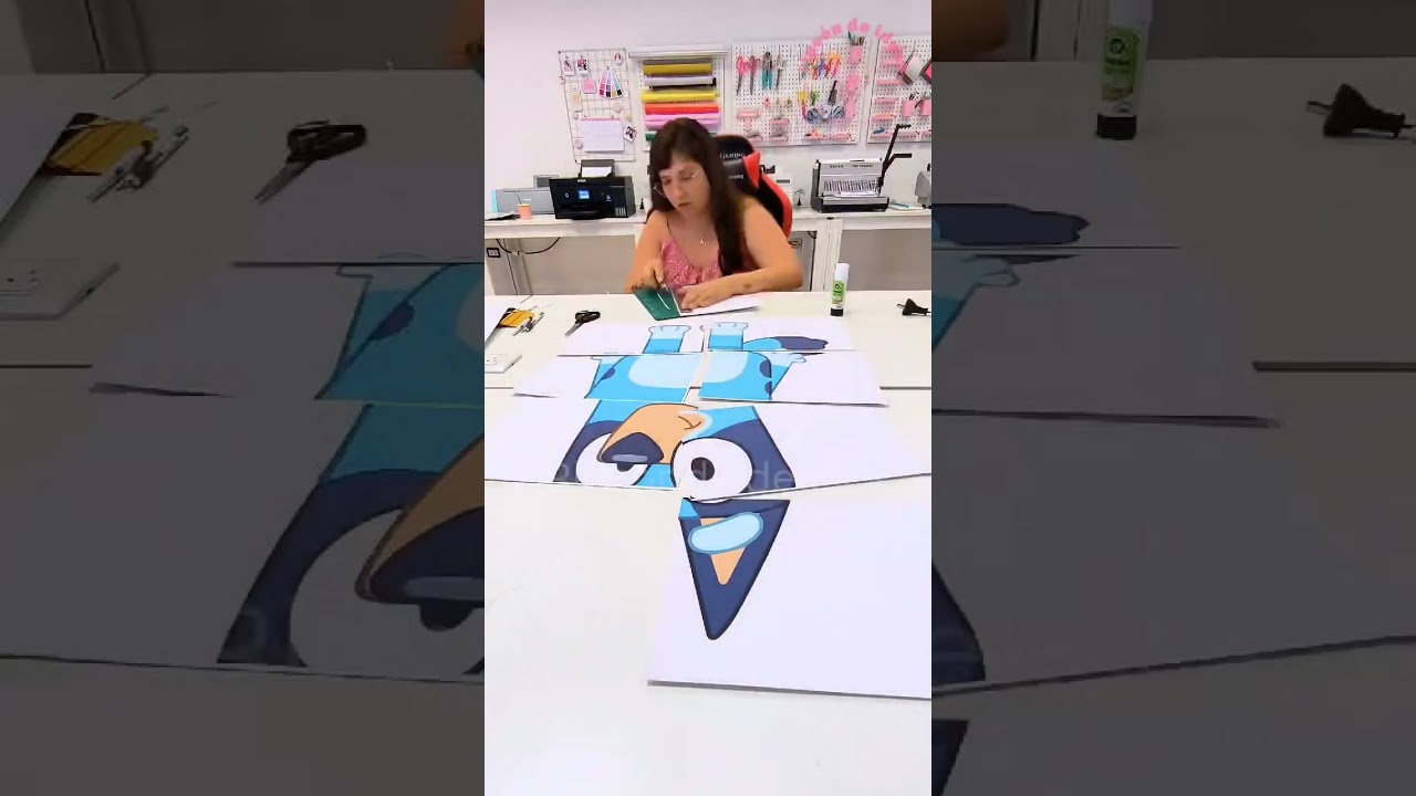 Imagen con pie de 60 cm f&aacute;cil con impresora a4 #diy