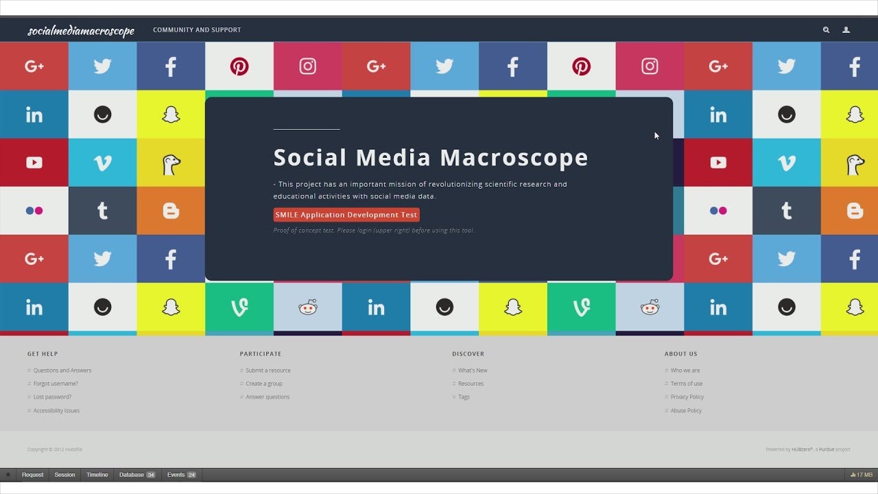Social Media Intelligence and Learning Environment (SMILE) Overview