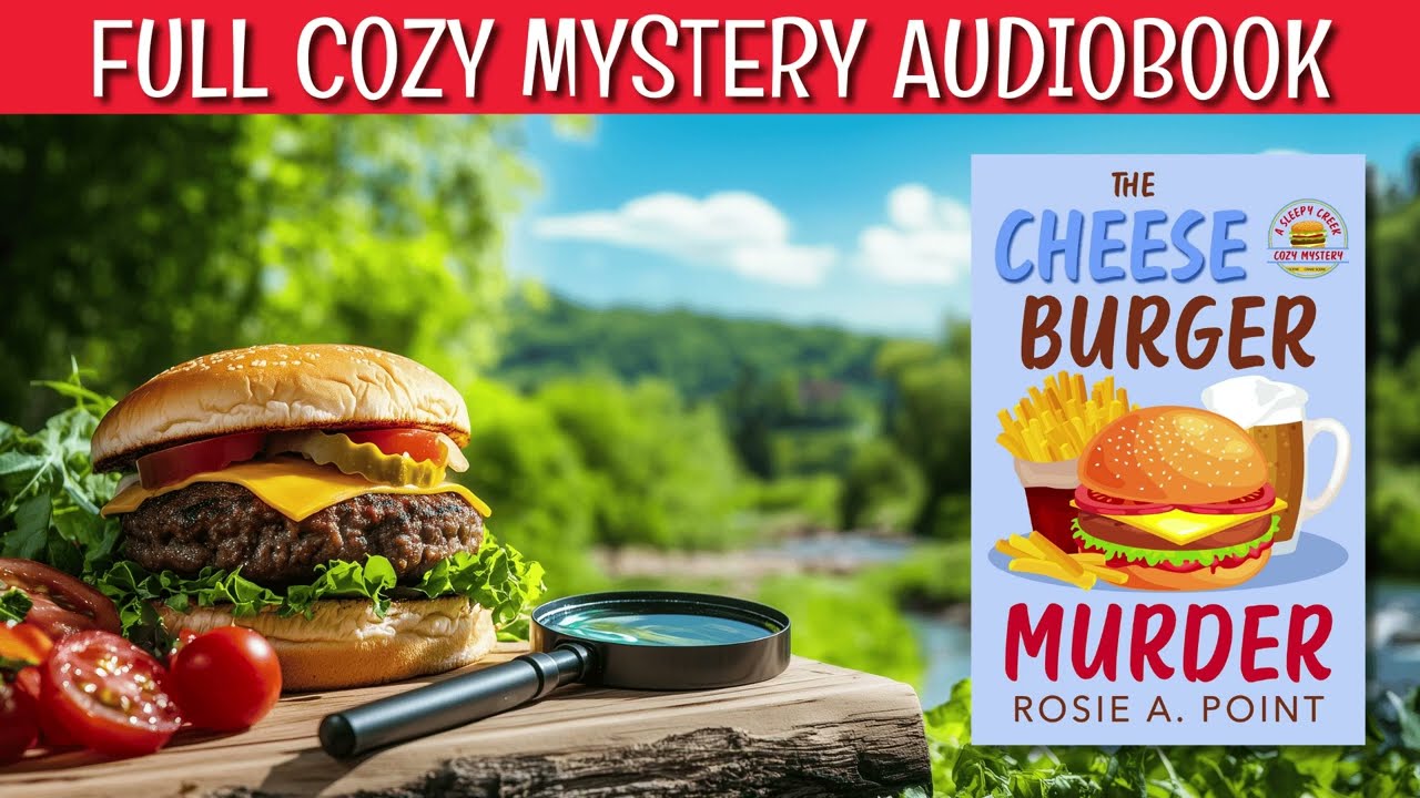 The Cheese Burger Murder (Full-length Cozy Mystery Audiobook) by Rosie A. Point. 🕵️‍♀️📚☕