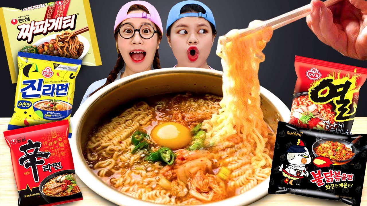 Mukbang Spicy Fried Chicken and Ramyun 순두부 열라면 총각김치 먹방 Radish Kimchi REAL SOUND 티미 TIMI