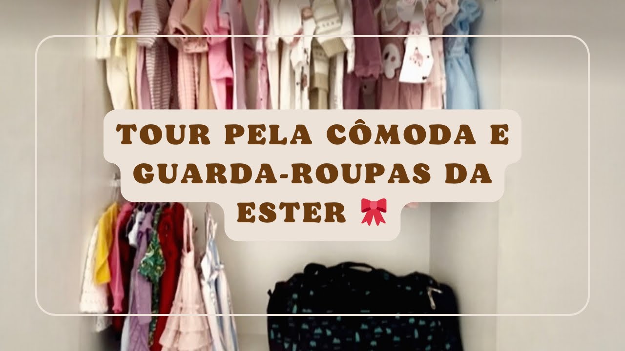 Tour completo pela cômoda e guarda-roupas da bebê! Mostrei minha organização detalhada pra vocês ! 