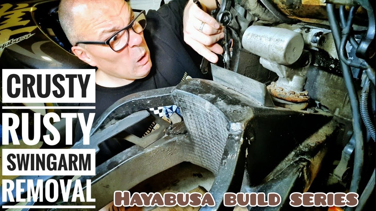 Crusty Rusty Swingarm Removal - Hayabusa Build Series