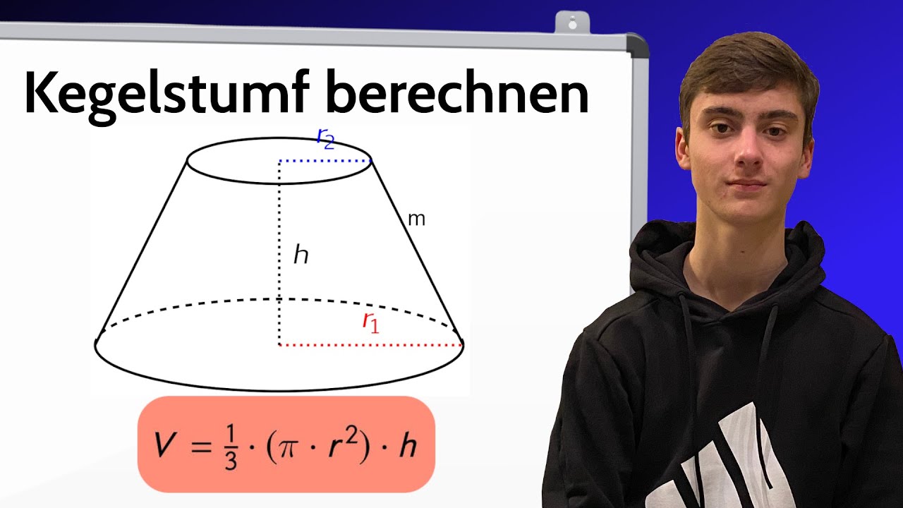 Kegelstumpf berechnen: Volumen, Oberfläche & Mantelfläche einfach erklärt