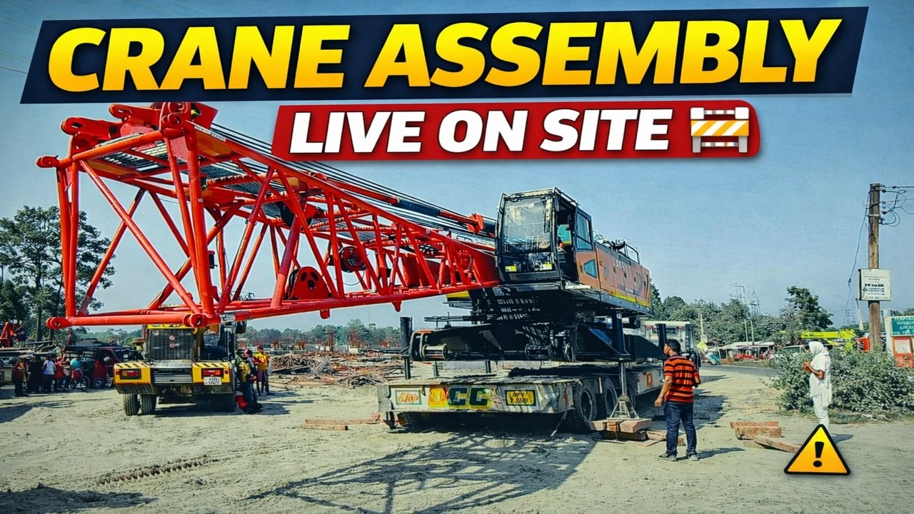 Kaise Assemble Hoti Hai 150 Ton Crane? | SANY Crane Full Setup Process