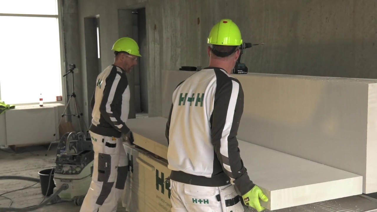 H+H R'GO - montage af Vægelementet®, skillevægge i etagebyggeri